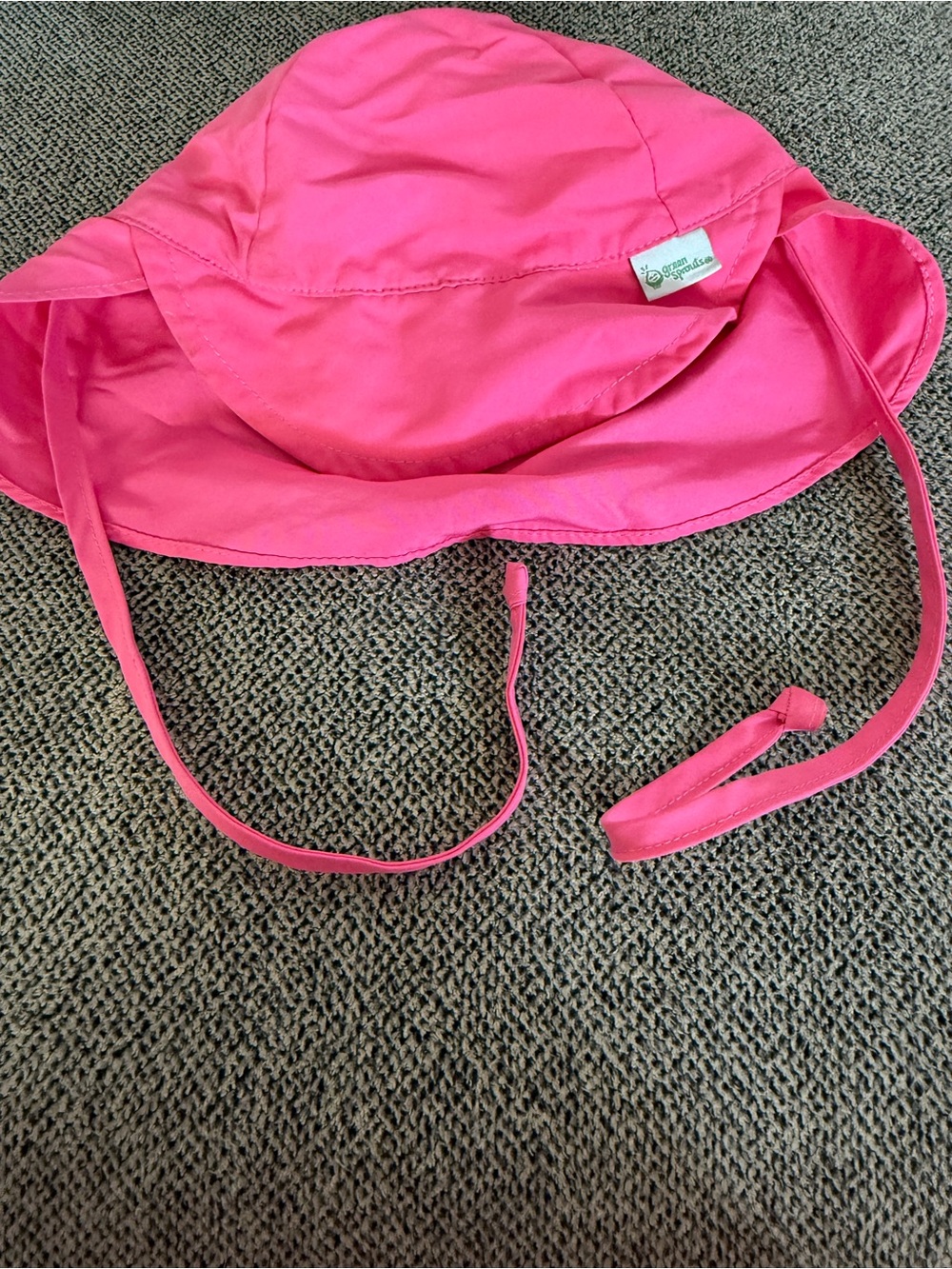 Green Sprouts Bright Pink Kids Bucket Hat with Chin Strap